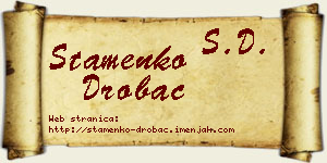 Stamenko Drobac vizit kartica